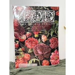 REDOUTE II - IOD Transfer Pad - Eight 12"x16" Sheets - Brand New